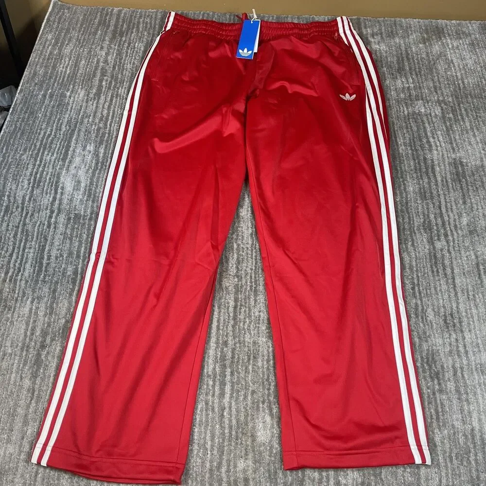 Adidas Originals Firebird Track Suit Mens 2XL Red 3-Stripes Set KD8307 KD8319